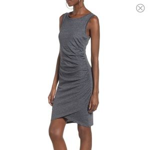 Leith Nordstrom gray body-con ruched dress